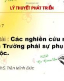 Tiểu luận: Các nghiên cứu mới của trường phái sự phụ thuộc