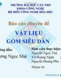 Báo cáo chuyên đề VẬT LIỆU GỐM SIÊU DẪN 