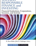 Ebook Socially responsible finance and investing: Financial institutions, corporations, investors, and activists - Part 1