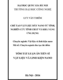 Tóm tắt Luận án Tiến sĩ Vật liệu và linh kiện nano: Chế tạo vật liệu dây nano từ tính, nghiên cứu tính chất và khả năng ứng dụng