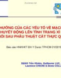 Bài thuyết trình Ảnh hưởng của các yếu tố về mạch máu và huyết động lên tình trạng xì miệng nối sau phẫu thuật cắt thực quản