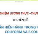 Kiểm nghiệm lương thực - thực phẩm - Chuyên đề: Tiêu chuẩn hiện hành trong kiểm nghiệm coliform và E.coli