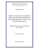 Luận văn Thạc sĩ Khoa học môi trường: Nghiên cứu khả năng xử lý phẩm màu trong nước thải dệt nhuộm bằng vật liệu sinh học điều chế từ trái của cây Mai dương (Mimosa pigra L.)