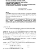 Báo cáo nghiên cứu khoa học: VỀ TÍNH DUY NHẤT NGHIỆM NHỚT CỦA PHƯƠNG TRÌNH ĐẠO HÀM RIÊNG CẤP HAI LOẠI PARABOLIC