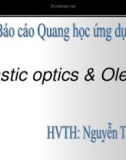 Bài thuyết trình Quang học ứng dụng: Plastic optics & Oled