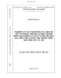 Luận văn Thạc sĩ Kỹ thuật: Nghiên cứu sự ảnh hưởng của một số yếu tố thuộc chế độ cắt đến chi phí điện năng riêng và chất lượng bề mặt gia công tiện lỗ mặt trụ trong trên máy tiện CNC YT - 10T