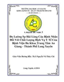 Chuyên đề: Đo Lường Sự Hài Lòng Của Bệnh Nhân Đối Với Chất Lượng Dịch Vụ Y Tế Của Bệnh Viện Đa Khoa Trung Tâm An Giang - Thành Phố Long Xuyên