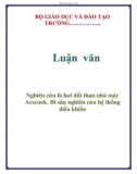 Luận văn: Nghiên cứu lò hơi đốt than nhà máy Acecook. Đi sâu nghiên cứu hệ thống điều khiển