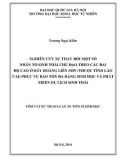 Tóm tắt dự thảo Luận án Tiến sĩ Sinh học: Nghiên cứu sự thay đổi một số nhân tố sinh thái chủ đạo theo các đai độ cao ở dãy Hoàng Liên Sơn (thuộc tỉnh Lào Cai) phục vụ bảo tồn đa dạng sinh học và phát triển du lịch sinh thái