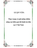 LUẬN VĂN: Thực trạng và giải pháp nhằm nâng cao hiểu quả thi hành án dân sự ở Việt Nam