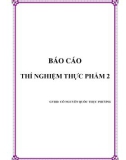 Báo cáo thí nghiệm thực phẩm sữa đậu nành