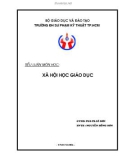 Tiểu luận: Xã hội học giáo dục