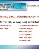 Báo cáo Tìm hiểu tổng quan công nghệ sơn tĩnh điện