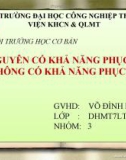 đề tài: TÀI NGUYÊN CÓ KHẢ NĂNG PHỤC HỒI VÀ KHÔNG CÓ KHẢ NĂNG PHỤC HỒI 