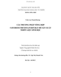 Bản báo cáo niên luận khoa học: Các phương pháp tổng hợp 5-hydroxymethylfurfuran để sản xuất nhiên liệu sinh học
