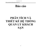 Báo cáo: Phân tích và thiết kế hệ thống quản lý khách sạn