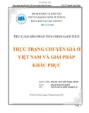 Tiểu luận: Thực trạng chuyển giá ở Việt Nam và giải pháp khắc phục