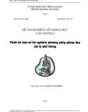 Đề tài nghiên cứu khoa học: Thiết kế một số thí nghiệm phương pháp giảng dạy vật lý phổ thông