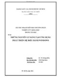 Tiểu luận: Những nguyên lý sáng tạo ứng dụng phát triển hệ điều hành windows