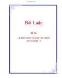 Bài Luận: LỊCH SỬ HÌNH THÀNH TẬP ĐOÀN XE PIAGGIO - Ý