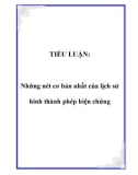 TIỂU LUẬN: Những nét cơ bản nhất của lịch sử hình thành phép biện chứng