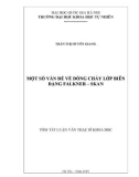 Luận văn Thạc sĩ Khoa học: Một số vấn đề về dòng chảy lớp biên dạng Falkner – Skan