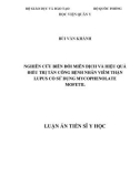 Luận án Tiến sĩ Y học: Nghiên cứu biến đổi miễn dịch và hiệu quả điều trị tấn công bệnh nhân viêm thận lupus có sử dụng Mycophenolate mofetil