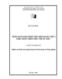 Luận văn thạc sỹ: Tính toán dầm thép tiết diện dạng chữ I chịu xoắn theo tiêu chuẩn AISC