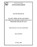 Tóm tắt Luận văn Thạc sĩ Kế toán: Tổ chức thông tin kế toán trong chu trình thu viện phí tại Biện viện Lao và Bệnh phổi tỉnh Quảng Ngãi