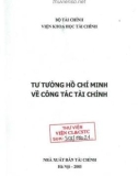 Ebook Tư tưởng Hồ Chí Minh về công tác tài chính: Phần 1