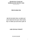 Luận văn: Một số giải pháp nhằm nâng cao hiệu quả quản trị rủi ro tín dụng theo chuẩn mực và thông lệ Ngân hàng quốc tế