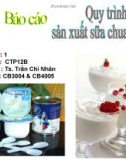 Báo cáo nhóm: Quy trình sản xuất sữa chua (Yaourt) - CĐ Kinh tế kỹ thuật