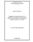 Luận văn Thạc sĩ Sinh thái học: Nghiên cứu khả năng sử lý Cr trong nước thải dệt nhuộm bằng vi tảo Chilorella vulgaris