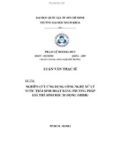 Luận văn Thạc sĩ: Nghiên cứu ứng dụng công nghệ xử lý nước thải sinh hoạt bằng phương pháp giá thể sinh học di động (MBBR)