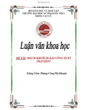 Tiểu luận khoa học - Đề tài: Tìm hiểu về tranzito khuếch đại công suất