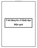 5 lời khuyên về lãnh đạo hiệu quả