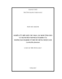 Luận án Tiến sĩ Hóa hữu cơ: Nghiên cứu điều kiện thu nhận, xác định tính chất và thành phần monosaccharide của exopolysaccharide từ một số chủng thuộc loài Lactobacillus plantarum