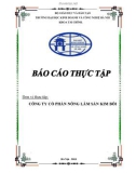 Báo cáo thực tập: Công ty cổ phần nông lâm sản Kim Bôi