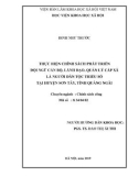 Luận văn Thạc sĩ Chính sách công: Thực hiện chính sách Thực hiện chính sách phát triển đội ngũ cán bộ lãnh đạo, quản lý cấp xã là người dân tộc thiểu số tại huyện Sơn Tây, tỉnh Quảng Ngãi