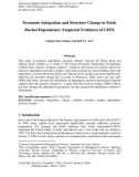 Economic integration and structure change in stock market dependence: Empirical evidences of CEPA