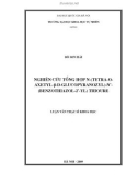 Luận văn: Nghiên cứu tổng hợp N-(tetra-Oaxetyl- -D-glucopyranozyl)-N'- (benzothiazol-2'-yl) thioure