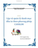 Luận văn tốt nghiệp: Lập và quản lý danh mục đầu tư theo phương pháp CANSLIM