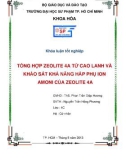 Khóa luận tốt nghiệp Hóa học: Tổng hợp zeolite 4a từ cao lanh và khảo sát khả năng hấp phụ ion amoni của zeolite 4A