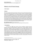 Efficiency of the UK stock exchange