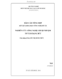 Báo cáo tổng hợp kết quả khoa học công nghệ đề tài: Nghiên cứu công nghệ chuỗi nhuộm tơ tằm dạng bút - Bùi Thị Minh Thúy