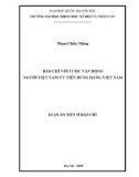 Luận văn Thạc sĩ Báo chí học: Báo chí với cuộc vận động người Việt Nam ưu tiên dùng hàng Việt Nam