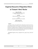 Empirical research of disposition effects in Vietnam's stock market