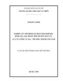 Luận án Tiến sĩ Khoa học môi trường: Nghiên cứu mô phỏng sự phát thải khí nhà kính (CH4, N2O) trong môi trường đất - lúa khu vực sông Vu Gia - Thu Bồn, tỉnh Quang Nam