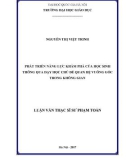 Luận văn Thạc sĩ Sư phạm Toán: Phát triển năng lực khám phá của học sinh thông qua dạy học chủ đề quan hệ vuông góc trong không gian