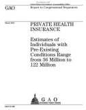 Estimates of Individuals with Pre-Existing Conditions Range from 36 Million to 122 Million